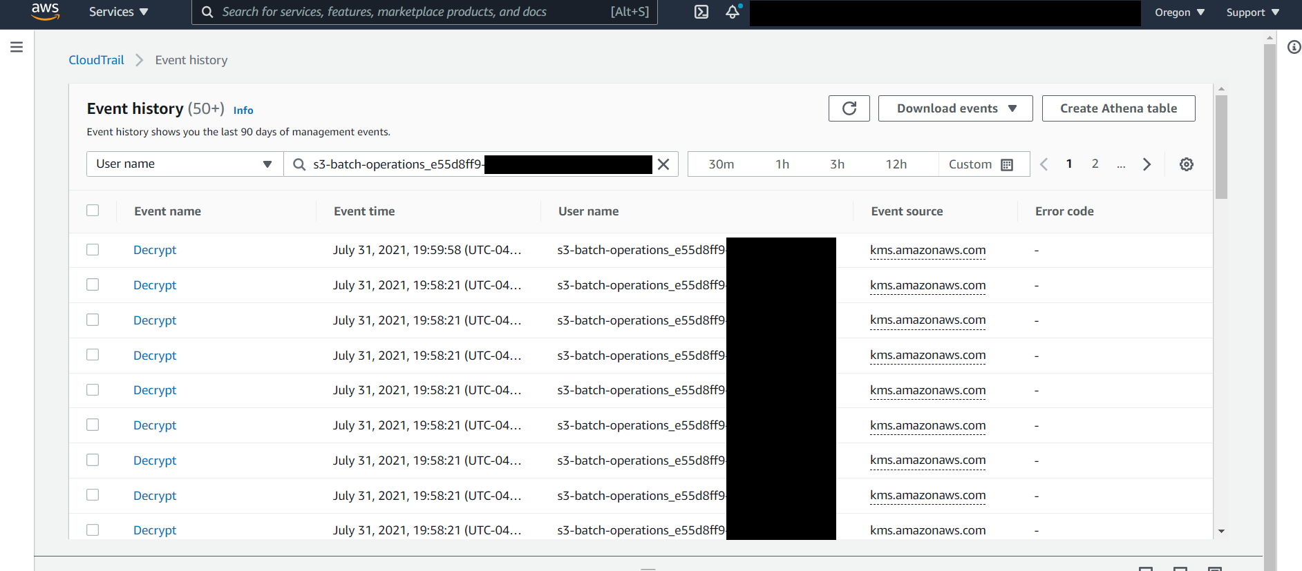 Finding S3 Batch Operations Failures in CloudTrail
